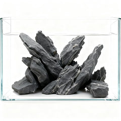 Piedra Seiryu TankMatDecor en acuario para un ambiente natural y estable.