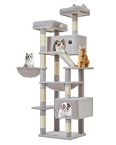 Taoqimiao arbol gato 71 pulgadas con 6 pisos para felinos curiosos