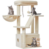 Taoqimiao árbol para gatos con columnas de sisal natural para afilar uñas