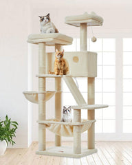 Taoqimiao arbol gatos 57-5 pulgadas, torre interior XL para descanso y exploración.