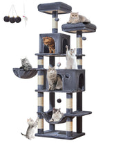 Taoqimiao arbol-gatos grande 73-pulgadas con postes de rascar para ejercicio.