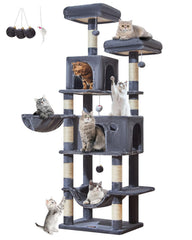 Taoqimiao arbol-gatos grande 73-pulgadas con postes de rascar para ejercicio.