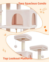 Taoqimiao arbol gatos con 2 perchas para descansar en altura
