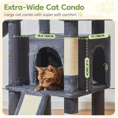 Cuna amplia Taoqimiao para gatos XL y descanso cómodo.