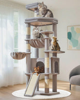 Taoqimiao torre-gato-72-pulgadas-casa-grande: refugio espacioso para varios gatos y descanso cómodo.