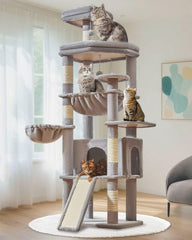Taoqimiao torre-gato-72-pulgadas-casa-grande: refugio espacioso para varios gatos y descanso cómodo.