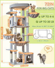 La torre Taoqimiao ofrece dos condos grandes para privacidad de gatos.