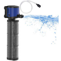 Tararium filtro de acuario con caja transparente para ver suciedad y facilitar limpieza.