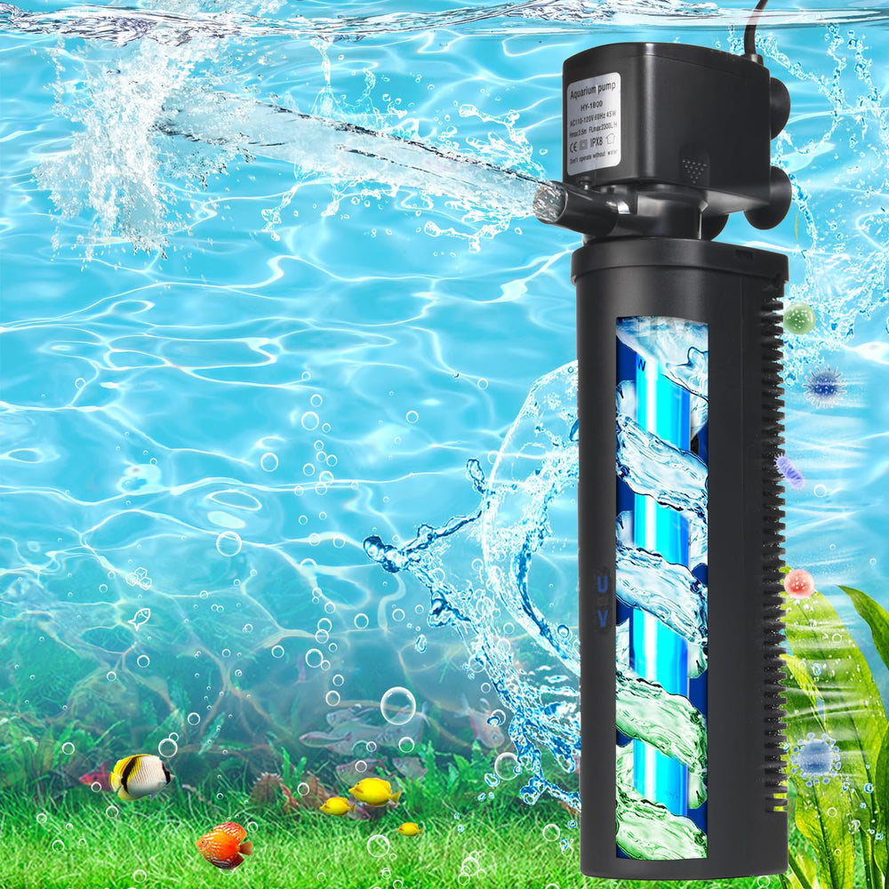 Tararium filtro UV 300GPH para tanques grandes, mejora la claridad del agua.