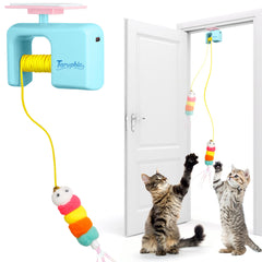 Taruphic juguete interactivo para gatos con enfoque en puerta colgante para uso en interiores.