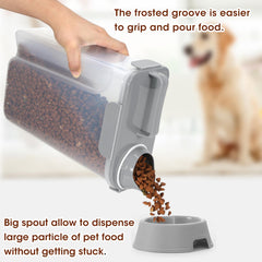 TBMax Dispensador de alimentos para perros y gatos con pico de vertido fácil.