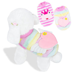 Teacup perro sueter rosado: abrigo suave para paseos fríos.
