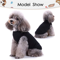 Tealots camiseta canina roja, detalle de costuras suave.