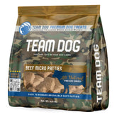 Team Dog bocaditos premium de carne seca para entrenamiento y concentración.