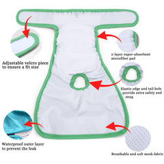 Teamoy pañales para perras con ajuste de cintura para un ajuste cómodo.