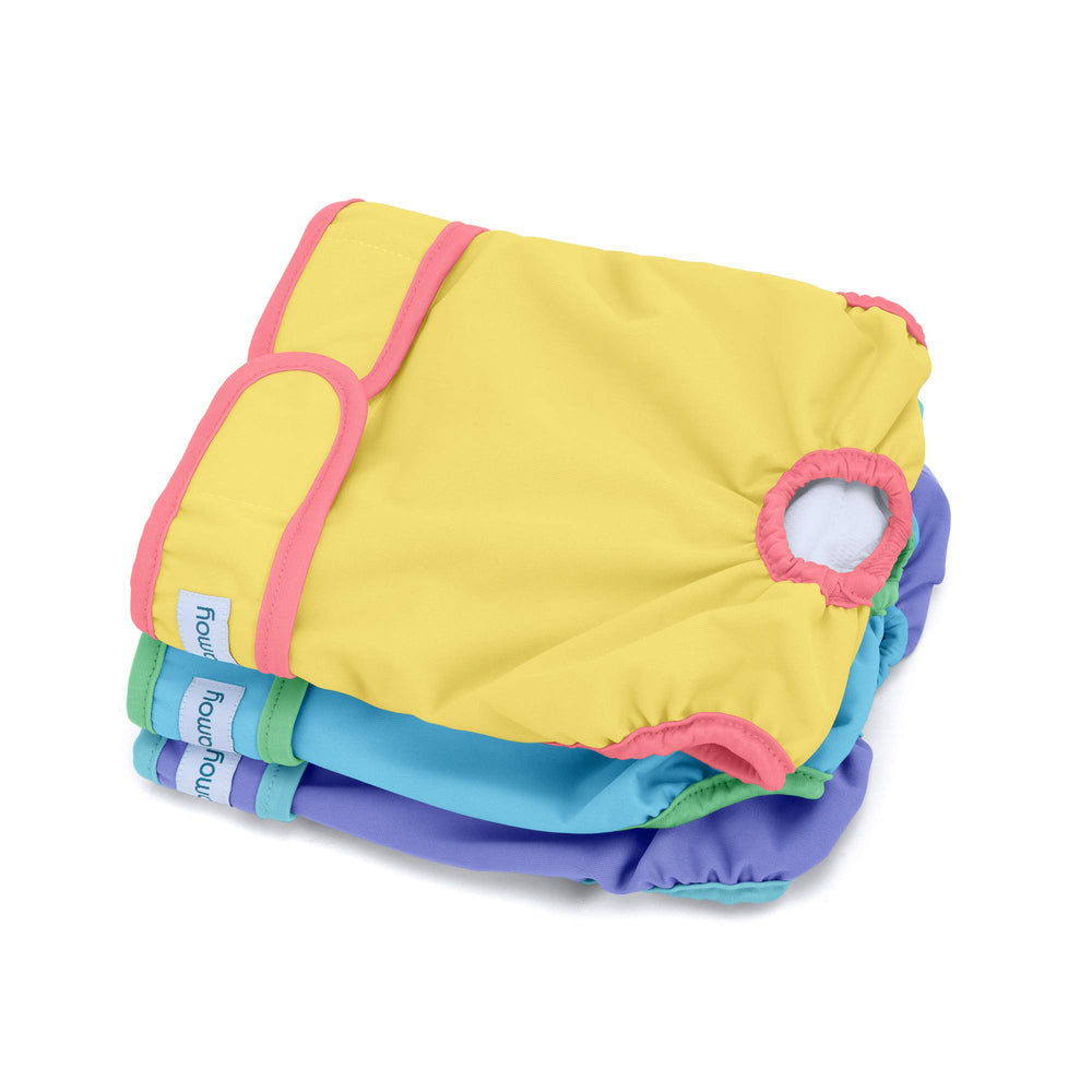 Teamoy pañales femeninos para perro en color amarillo, cómodo y absorbente.