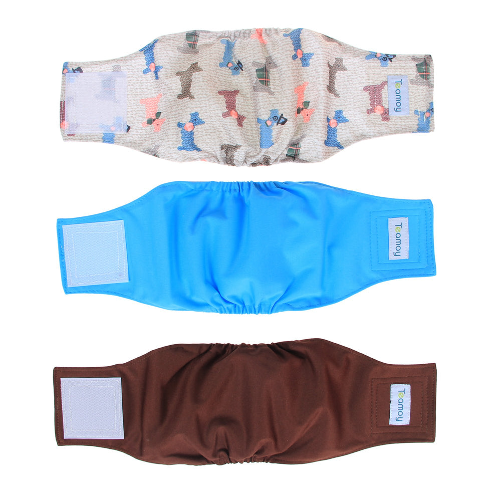Teamoy pañales reutilizables para perros macho: empaque de tres para entrenamiento