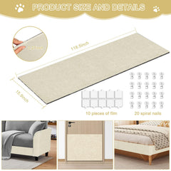 TEBANTY alfombra rasca-gatos grande para sofá, ideal para varias mascotas.
