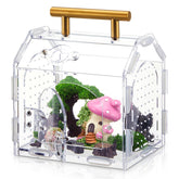 Teenyyou jaula acrilica para tarantulas con vista frontal para observar comportamiento.
