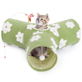 Tempcore Tunel para Gatos con 3 vías desplegable, ideal para juego y ejercicio diario.