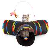 Tempcore túnel para gatos con 3 vías plegable para juego interactivo en casa