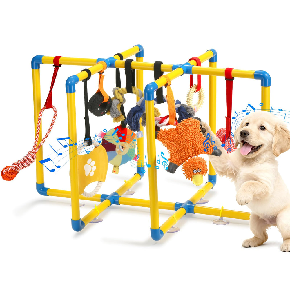 Gimnasio Tengantongda para cachorros con 9 juguetes colgantes para estimulación