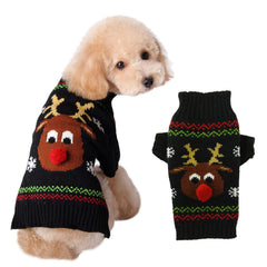 TENGZHI suéter navideño para perro, frente, cómodo y festivo para paseos invernales.