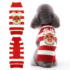 Sudadera Tengzhi para perro con diseño navideño y reno, ideal para paseos festivos.