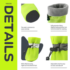 TEOZZO Botas para perros con cinta reflectante para mayor seguridad nocturna.