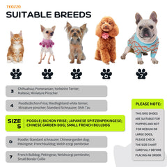 TEOZZO Zapatos para perros con suela antideslizante para superficies lisas.