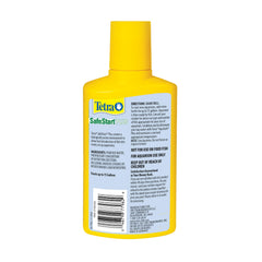Tetra SafeStart Plus botella-etiqueta muestra la etiqueta clara para uso seguro y preciso.