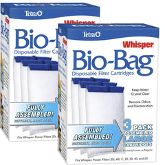 Cartucho BioBag ensamblado para filtro Tetra Whisper ATS26170, ayuda a mantener el agua clara