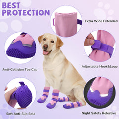 TEWIWAP botas para perro grande, cierre de gancho y bucle para ajuste estable.