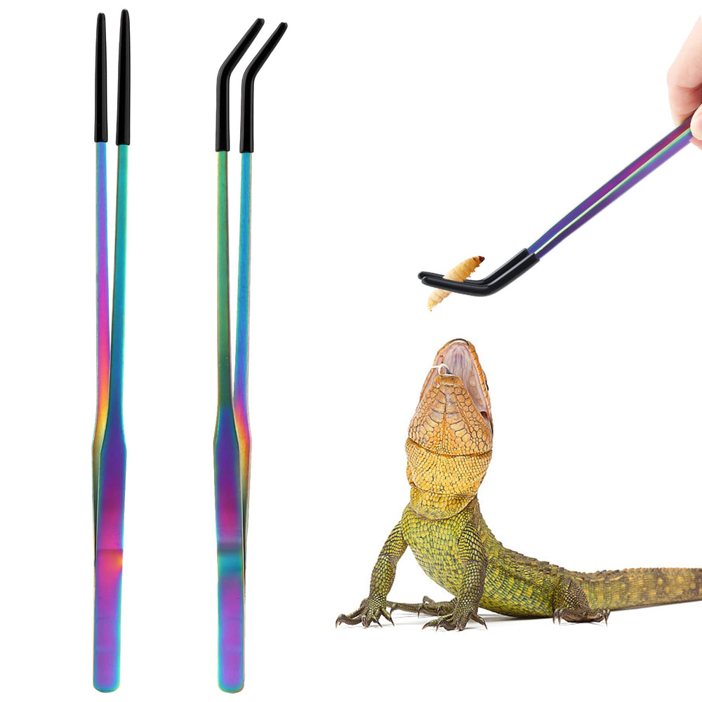 Texsens OLIISS pinzas de alimentación con punta de goma para reptiles