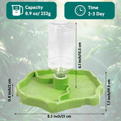 Tfwadmx 9onzas 2en1 doble-cuenco facilita comida y agua para reptiles