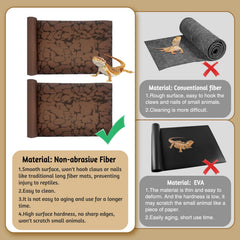 Alfombra para reptiles TFWADMX con patrón de roca natural como fondo decorativo.
