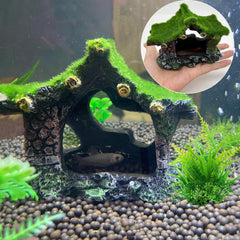 Tfwadmx refugio pequeño en resina para peces, crea escondites.