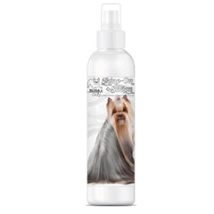 The Blissful Dog Shine-On-Sheen en botella para brillo suave del pelaje.