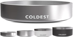 Coldest Dog Bowl en acero inoxidable con acabado pulido para limpieza rápida