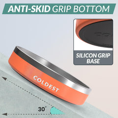 The Coldest Water Coldest Dog Bowl, base antideslizante previene derrames durante la comida