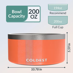 The Coldest Water cuenco anti-derrame para interiores facilita la limpieza