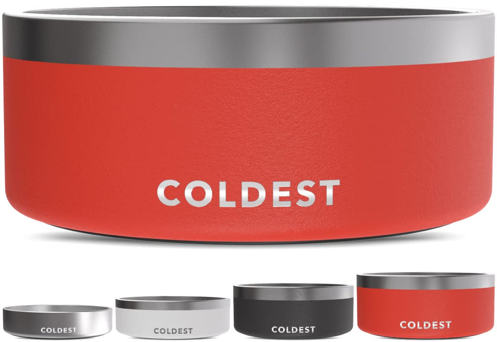 The Coldest Water cuenco perro insulado triple pared mantiene agua fresca