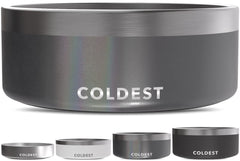 The Coldest Water plato para perro anti-oxidacion de metal, resistente y duradero.