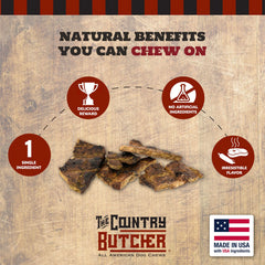 Hueso de res para masticación segura en perros grandes de The Country Butcher.