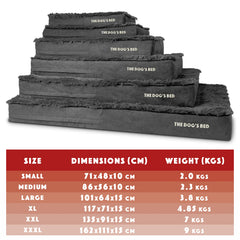 Dimensiones XXL 54x36x6 de The Dog's Balls para camas grandes.