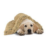 The Dog's Blanket manta donut grande beige para descanso cómodo.