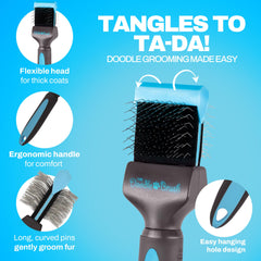 The Doodle Brush puntas largas para deshacer nudos en cabello denso