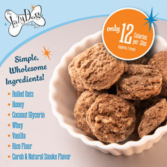 The Lazy Dog Cookie Co. avena real y vainilla, ingredientes naturales.