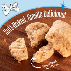 The Lazy Dog Cookie Co. Mutt Mallows Banana-vanilla para snack suave.