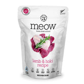 The New Zealand Natural Pet Food Co. Meow alimento seco liofilizado para gatos con cordero y hoki.